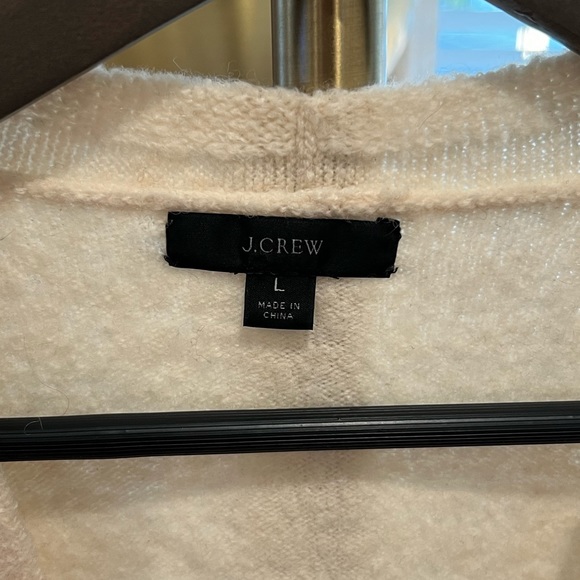 J. Crew Oversized Stretch Wool V-neck Tunic Sweater L - Picture 4 of 6